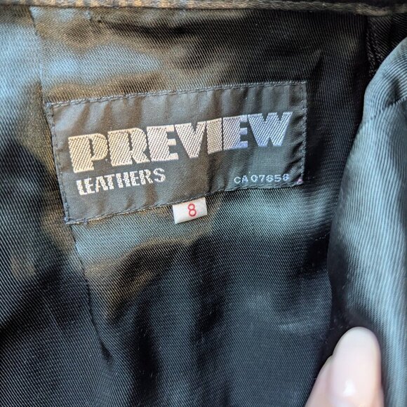 Preview Leather Mini Skirt | Vintage Black | 100% Leather - Picture 5 of 12